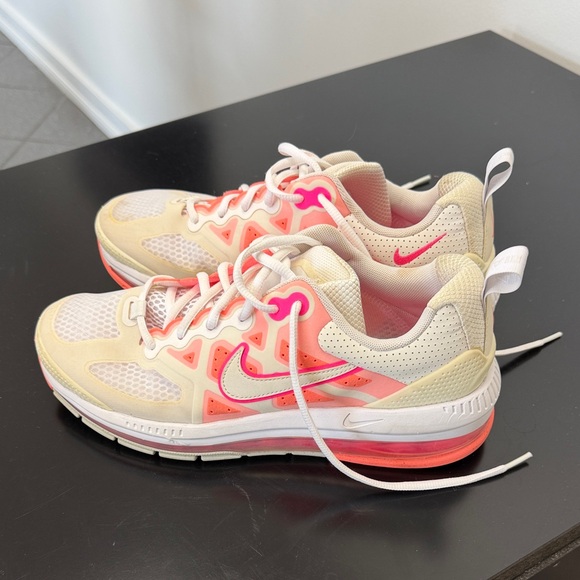 Nike Shoes - Nike Beige Sneakers with Pink Accents